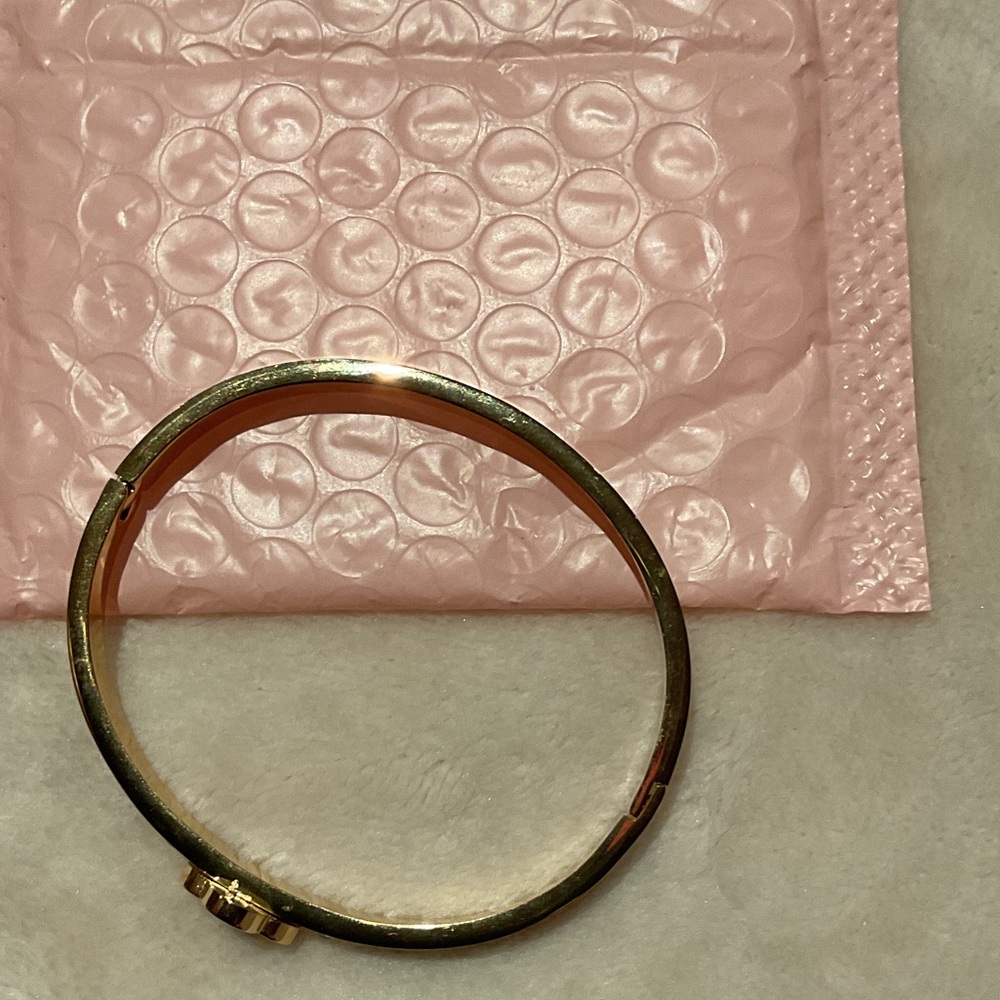 Chic Gold and Black Bracelet with Crystal Accents - Picture 6 of 7